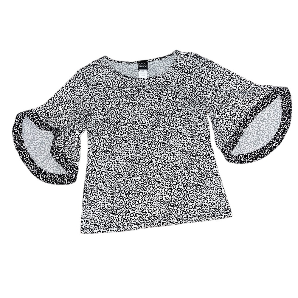 COCO BIANCO Animal, Print Bell, Sleeve, Top Size‎ M - Picture 8 of 13